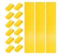 MUSISALY 15Pcs Tennis Court Marker Lines Set, Yellow Flat Sturdy Court Boundary Markers for Indoor Outdoor Volleyball Badminton Pickleball Training and Sports Floor Marking