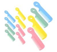 MUSISALY 16pcs Hair Comb Set for Boys Mini Wide Tooth Comb with Rounded Teeth Candy Color in Pink Mint Blue Yellow Detangler and Bangs Brush
