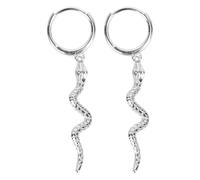 MUSISALY 1pair Silver Snake Shape Eardrop Earrings for Women Fashion Hypoallergenic Ear Jewelry Gift for Birthday Holiday Wedding