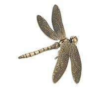 MUSISALY 1pc Brass Dragonfly Ornament Vintage Decor Miniature Dragonfly Model Home Decor Car Feng Dragonfly Paperweight Dragonfly Statuettes Garden Fence Decorations Crystal Wall Hanging