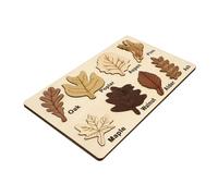MUSISALY 1Pc Creative Wooden Leaf Shape Puzzle for Multi Functional Educational Teaching Aid for Boys and Safe and Enhances Cognitive Skills and Observation for Ages