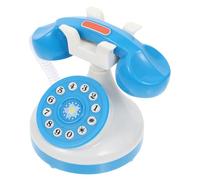 MUSISALY 1Pc Simulation Telephone Educational Home Appliance Play Phone for Boys and Blue and White Colors Enhances Parent Interaction Develops Communication Skills Easy to Clean and Store