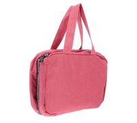 MUSISALY 1pc Travel Toiletry Bag with Dry Wet Separation Portable Foldable Cosmetic Storage Pouch for Makeup Shampoo Toothbrush Pink Handheld Organizer for Family and Vacation