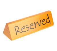 MUSISALY 1pcs Reserved Table Tent Sign Reserved Seating Signs Tent-shaped Pine Wood Simple and Practical Light Weight Easy Taking Safe for Your Hands Banquet Weddings