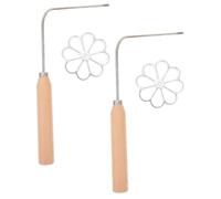 MUSISALY 1set Aluminum Fried Snack Mold with Handle for Shredded Radish Cakes Shrimp Cakes Scallion Pancakes DIY Baking Mold for Oil-Fried Biscuits