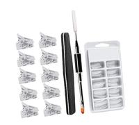 MUSISALY 1set Nail Art Molds Tools Kit Double-headed Scratch Gel Transparent Nail Forms Crystal Stencils for Professional Manicure Diy Art