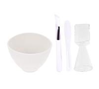MUSISALY 1set Silicone Bowl Facial Mixing Tool for Skincare Includes Bowl Spatula Brush and Spoon Accessories for Use