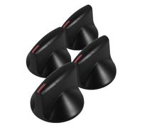 MUSISALY 2 Pairs Universal Gas Stove Control Knobs Burner Control Replacement Switches for Cooktop and Gas Range Black 45-degree Angle Compatible and Ovens