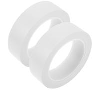 MUSISALY 2 Rolls White Warning Tape 30Mm X 33M for Court Lines and Floor Marking, Adhesive Safety Tape for Stadiums, Gyms, Workshops, and Outdoor Boundaries