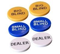 MUSISALY 2 Sets Poker Dealer Chips Small Blind Big Blind Game Markers Bingo Game Accessories for Texas Hold