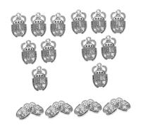 MUSISALY 20 Pcs Vintage Egyptian Beetle Pendants Diy Jewelry Accessories Silver Sacred Beetle Charms for Necklace Bracelet Making Crafts
