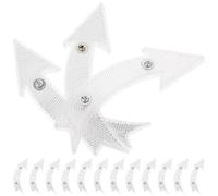 MUSISALY 20pcs Bike Wheel Reflectors White Compact Reflective Warning Signs for Mountain Bikes Night Safety No Battery Needed Easy to Install