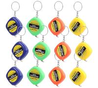 MUSISALY 20pcs Compact Small Retractable Tape Measure Keychain Pendant with Plastic and Steel Square Design, Multi-purpose Measuring Tool for Carpentry and Sewing, for Back to Random Color
