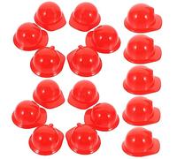 MUSISALY 20pcs Construction Helmet Hat for Boys and Girls Funny Builder Hat Decorative Plastic Safety Helmet for Dolls Pets