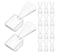 MUSISALY 20pcs Graduated Measuring Scoop Set with Funnel Transparent Plastic Mini Measuring Spoons for Skincare Masks Baking Tea Protein Powder and Milk Formula Accurate Scale for
