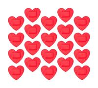 MUSISALY 20pcs Heart Shaped Patches for Wound Protection, Red Pe Material, Breathable and Convenient to Carry, Suitable for Adults the Elderly, for Outdoor Use