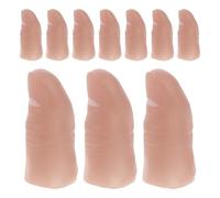 MUSISALY 20pcs Illusion Fake Finger Covers with Realistic Nail Tips, Soft Vinyl Thumb Trick Props for Close-Up Performances and Nail Practice Training