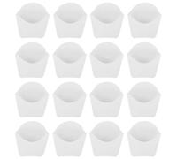 MUSISALY 24pcs French Fries Containers White Paperboard Snack Boxes Strong and Sturdy Sustainable Take out Boxes for Catered Events on The Go