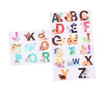 MUSISALY 26pcs Educational Alphabet Toys Animal Non-Animal Stickers for Boys and Girls English Learning