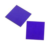 MUSISALY 2pcs 5x5cm Cobalt Glass Plates for Chemistry Flame Reaction Experiments, Lab Replacement Filter Glass Sheets for Science Experiment Supplies and Educational Use
