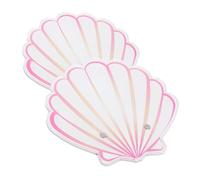 MUSISALY 2pcs Acrylic Eyelash Extension Organizer Pad Shell-Shaped Grafting Tool for Individual Lash Applications for Beauty Salons and Personal Use Eye-Friendly Design
