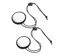 MUSISALY 2Pcs Adjustable Scuba Diving Rearview Mirrors with Lanyard, Full View Dive Mirrors for Emergency Signaling and Underwater Rescue, Black Rope Clip, Suitable for Outdoor Survival and