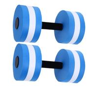 MUSISALY 2pcs Blue Eva Foam Floating Dumbbells for Aquatic Exercise, Pool Fitness Weights for Water Aerobics and Swim Workouts, Inflatable Swim Dumbbells for Adults