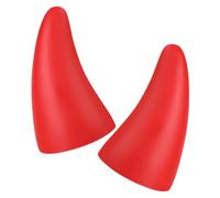 MUSISALY 2pcs Car Roof Decoration Red Plastic Horn Car Devil Horns Exterior Decor Easy Installation