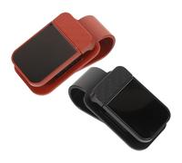 MUSISALY 2pcs Car Sun Visor Mirror Clip Protective Sunglass Clip Sunglasses Holder Cushion for Suv Truck Push-button Glasses Visor Storage for Auto Interior