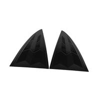 MUSISALY 2pcs Car Window Louver Window Blinds Side Tuyere Replacement Black Abs