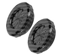 MUSISALY 2pcs Carbon Fiber Car Start Stop Button Cover Protective Ignition Switch Ring Decorative Rotary Push to Start Engine Button Trim Accessories for Vehicle Interior