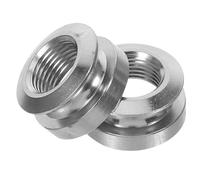 MUSISALY 2pcs Copper Pickup Tail Pin Caps Replacement for Acoustic and Electric Guitar Endpin Button Strap Lock and Easy to Install Silver Thread