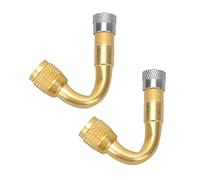 MUSISALY 2pcs Copper Valve Stem Extenders Tire Valve Extension Adapter for Car Motorcycle Rv Durable Resistant Connector Easy Thread Tightening
