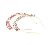 MUSISALY 2pcs Decorative Christmas Hair Hoops Merry Christmas Themed Headbands for Festivals Parties Lightweight Cheerful Alphabet Hairband Props for Women Girls
