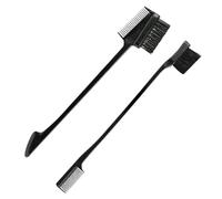 MUSISALY 2pcs Double-ended Eyebrow Brush Multifunctional Makeup Brush Hard Bristles Eyebrow Combs for Women Men for Salon Home Use