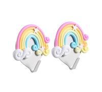 MUSISALY 2pcs Drill Heart-Shaped Wall Hooks Sturdy Clothes Hanger Storage Rack for Bedroom Kitchen and Bathroom Easy to Install No Marks Design