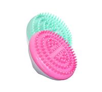 MUSISALY 2pcs Handheld Massage Brush for Body Cellulite Full Beauty Meridian Roller Brush with Comfortable Grip for Women in Green and Pink