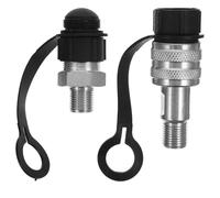 MUSISALY 2pcs Hydraulic Quick Connect Coupling Quick Disconnect Coupler Flat Hydraulic Connect Couplers M6x15 Carbon Steel Rubber High Pressure Resistant Compatible with Jacks Industrial