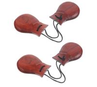 MUSISALY 2Pcs Large Spanish Wooden Castanet Percussion Instruments for Adults Music Education Party Favors Rhythm