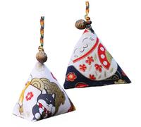 MUSISALY 2pcs Lavender Buds Sachets Fragrant Drawers Fresheners Japanese Style Lucky Aromatherapy Hanging Pack Random Cartoon Patterns