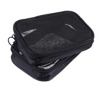 MUSISALY 2pcs Mesh Cosmetic Bag Portable Travel Toiletry Storage Pouch Organizer for Wash Bag Women and Travel Organiser Use