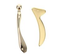 MUSISALY 2pcs Metal Eye Cream Applicator and Massage Stick Cream Spatula Scraping Board for Tired Eyes Skincare Tools for Facial Massage and Application