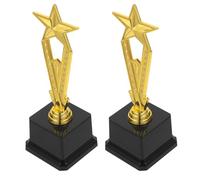 MUSISALY 2pcs Mini Plastic Star Trophies for Awards - Celebration and Participation Award Cups for School, Dance, Sports, and Kindergarten Events Decoration