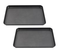MUSISALY 2pcs Non Stick Rectangular Carbon Steel Baking Pans Set, Smooth and Easy to Use Bakeware for Bread and Conditioning Food, for Restaurant Kitchen and Pizza Baking
