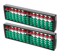 MUSISALY 2pcs Plastic Abacus for Math Learning Material Educational Bead Counter Portable Chinese Arithmetic Tool for School and Office Use