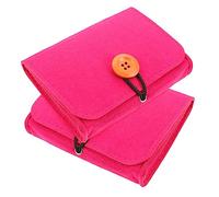 MUSISALY 2Pcs Portable Essential Oil Storage Bag Felt Organizer Dividers for Aromatherapy Bottles Travel Essential Oil Carrying Pouch Compact Holder for Home and On-The-Go