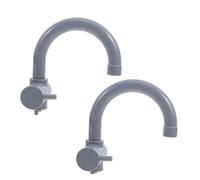 MUSISALY 2Pcs Pretend Play Faucet Realistic Plastic Kitchen Accessories for Indoor Outdoor Activities Fun Simulation Sink Faucets for Creative Roleplay