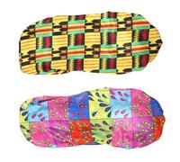 MUSISALY 2pcs Printed Elastic Hair Loose Sleep Long Hair Bonnet Beauty Hat for Night Sleeping Comfort at Home
