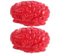 MUSISALY 2Pcs Realistic Human Brain Halloween Props Fake Body Organs Simulation Brains Prank for Haunted House and Horror Party Decorations