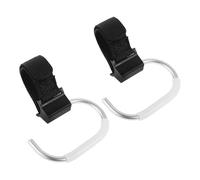 MUSISALY 2pcs Rotating Stroller Hooks Plastic Alloy Bag Hanger for Shopping and Diaper Bags Double Swivel Hooks Stroller Accessory